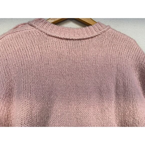 J.Crew Womens Knit Sweater Button Shoulder Small Pink Wool & Alpaca Blend - Picture 12 of 12